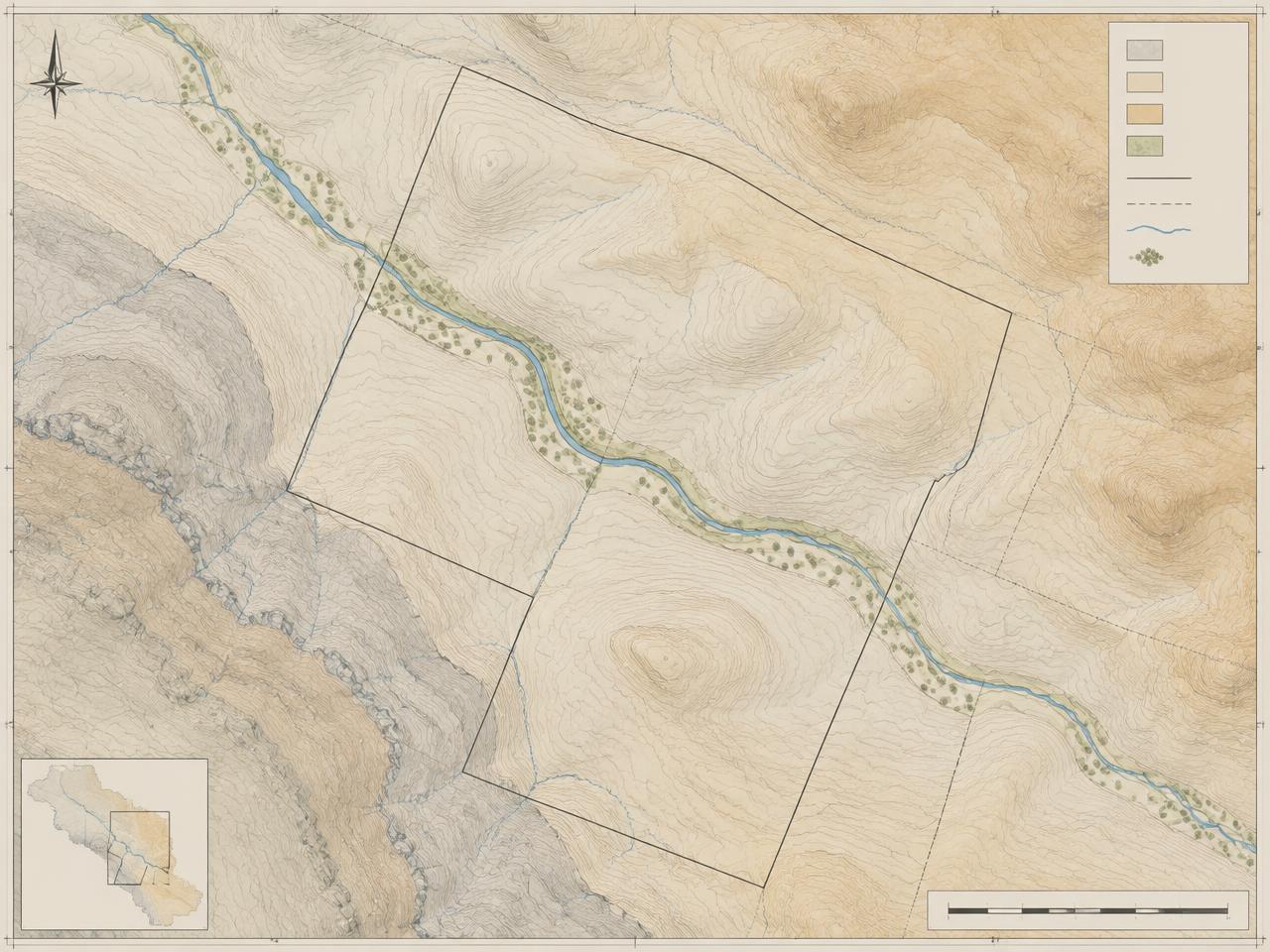 Topographic contours